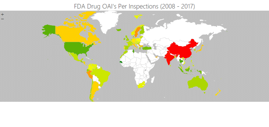 FDA inspection map
